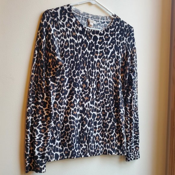 J. Crew Animal Print Crew Neck Sweater Size Small - Picture 3 of 16
